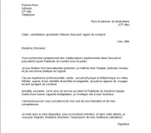 Lettre de motivation pour de l'accueil  Exemples de CV 