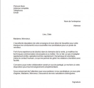 Lettre de motivation : exemple pour travailler dans la vente