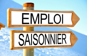 Panneau indiquant le chemin vers l'emploi saisonnier