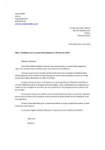 Exemple de lettre de motivation pour aide-soignante