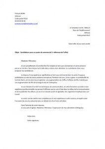 Lettre de motivation : commercial  Exemples de CV 