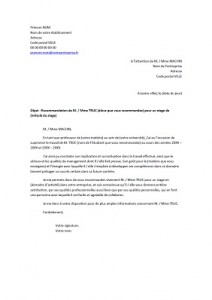 Exemple de lettre de recommandation  Exemples de CV 