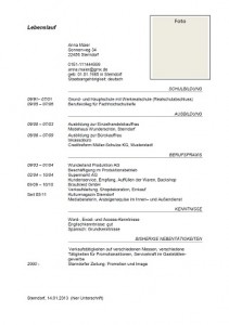 Modèle de CV en allemand