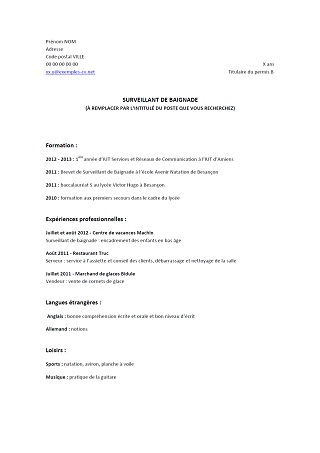 Featured image of post Exemple De Cv tudiant Universitaire Exemple de cv tudiant sans exp rience