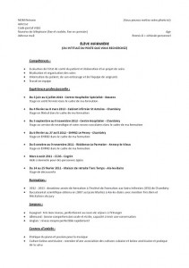 Modèle de CV pour élève infirmière