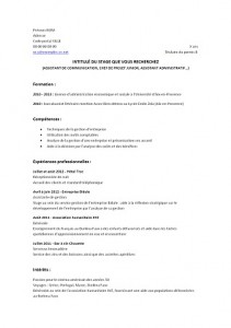 Exemple De Cv Pour Un Stage Modele De Cv Pour Un Stage Exemples De Cv