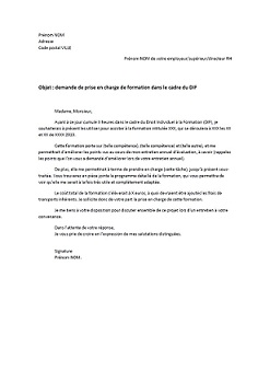 Lettre de demande de DIF : Exemples de CV